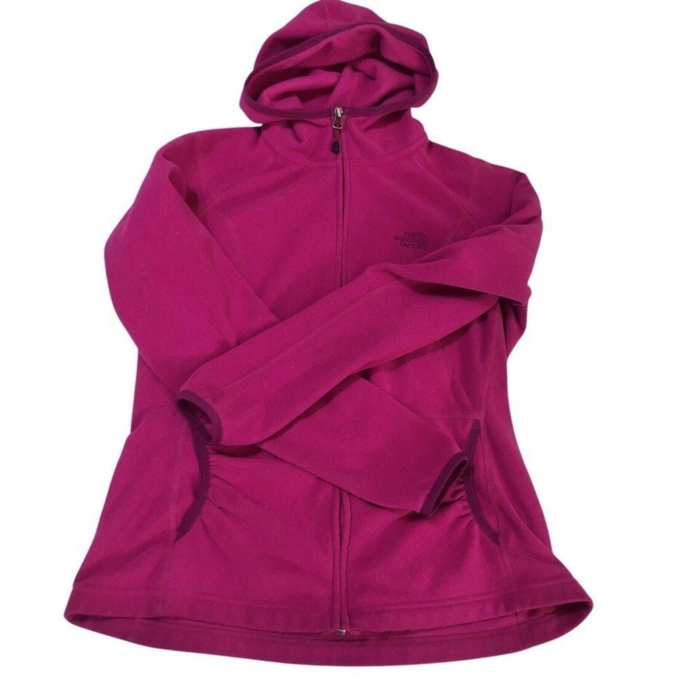 The North Face Polartec Fleece Hooded Zip Majenta Pink/Purple Jacket size M - Picture 4 of 12